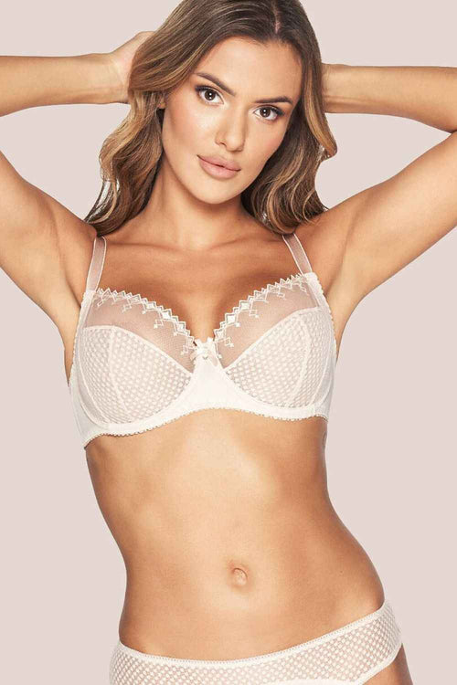 Kinga Ungepolsterter Soft-BH „Michelle“ BC-343 mit Side-Support – Elegantes Beige