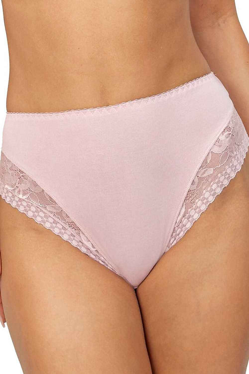 Donna High-Waist-Slip „Elegance Plus“ aus Premium-Viskose mit edler Spitze – Tiefschwarz