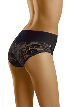 Wolbar Shaping-Slip „Amelia Noir“ mit edler Rückseite aus Spitze – Klassisch Schwarz