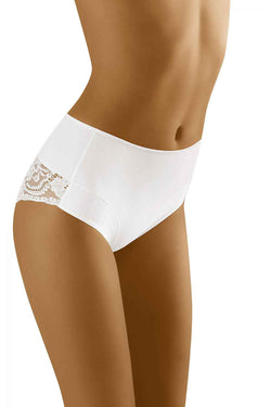 Wolbar Shaping-Slip „Amelia“ mit opulenter Spitzengarnitur – Reines Weiß