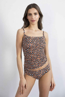 Julimex Glättendes Panther-Braunes Top mit Leopardenprint – AVÉLIE Lingerie
