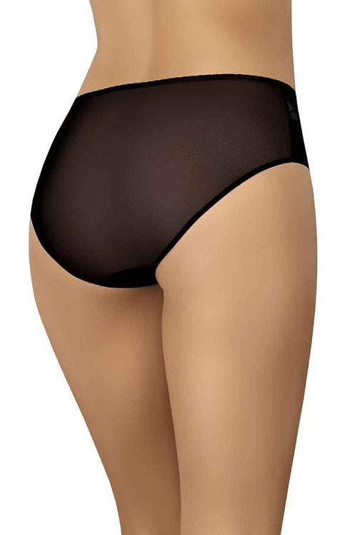 Teyli 3er-Pack High-Waist-Slips „Vida Noir“ aus transparentem Mesh & Floral-Spitze