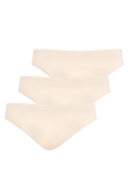 Teyli 3er-Pack Bambus-Tangas „Eco Comfort“ – Unsichtbares Nude-Beige