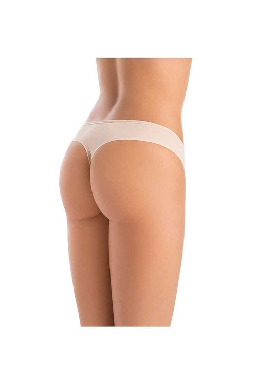 Teyli 3er-Pack Bambus-Tangas „Eco Comfort“ – Unsichtbares Nude-Beige